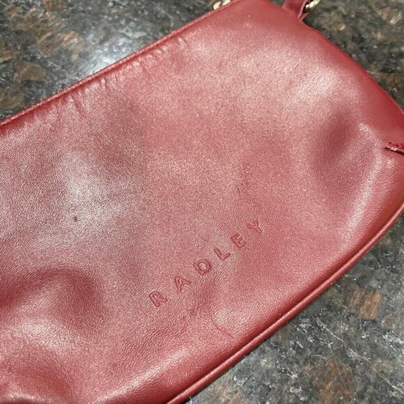 RADLEY LONDON MINI BAG LEATHER BURGUNDY SCOTTISH DOGS LIMITED EDITION KAWAII - Picture 6 of 16